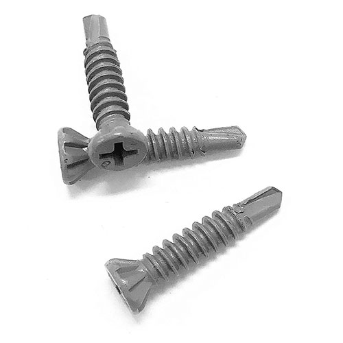3 grey coloured screws