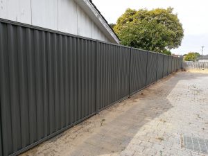 steel colorbond fence colour installed on property