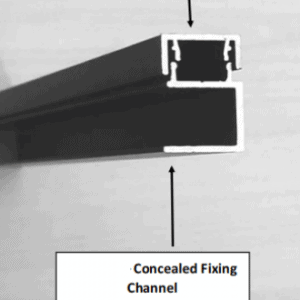 concealed fixing cover attached to concealed fixing channel