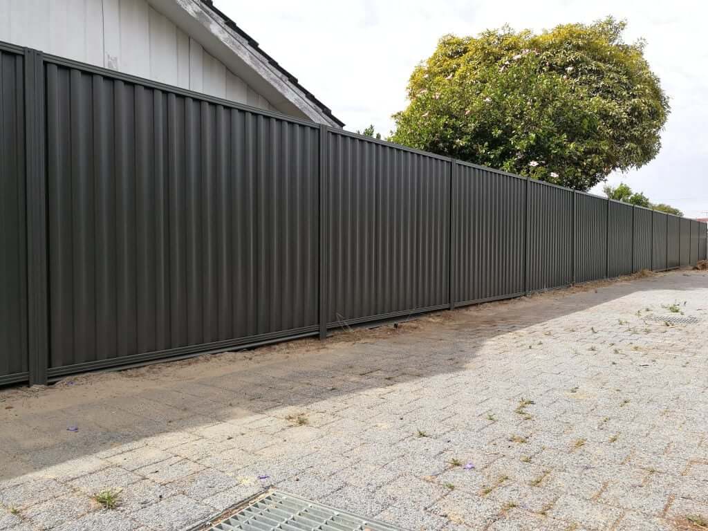 colorbond fencing installed at residence